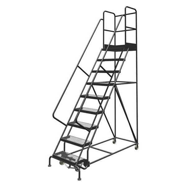 Tri-Arc 126 in H Steel Rolling Ladder, 9 Steps, 450 lb Load Capacity KDSR109242-D3