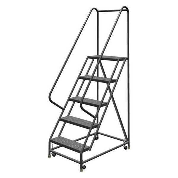 Tri-Arc 86 in H Steel Rolling Ladder, 5 Steps, 450 lb Load Capacity KDSR105246