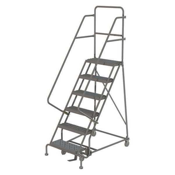 Tri-Arc 96 in H Steel Rolling Ladder, 6 Steps, 450 lb Load Capacity KDSR106162