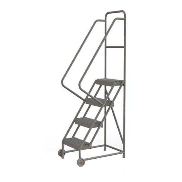 Tri-Arc 76 in H Steel Tilt and Roll Ladder, 4 Steps KDTF104162