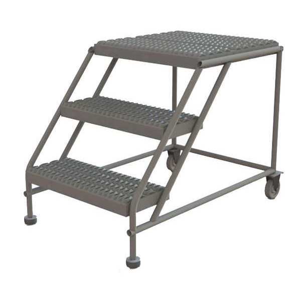 Tri-Arc Mobile Work Platform, 3 Step, Steel, 30" WLWP032424