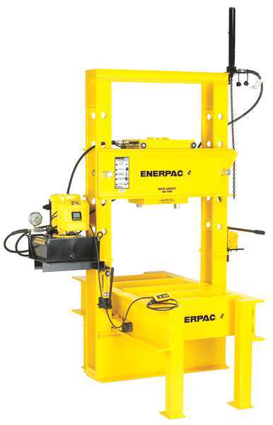 Enerpac IPR10075, 100 Ton Roll Frame Hydraulic Press, RR10013 Double-Acting Cylinder, ZE4420SBN Pump IPR10075