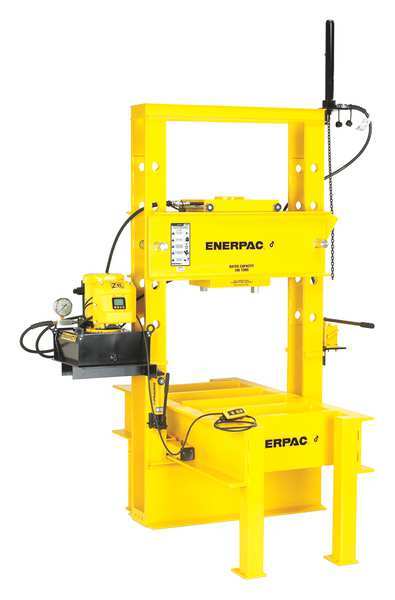 Enerpac IPR20075, 200 Ton Roll Frame Hydraulic Press, RR20013 Double-Acting Cylinder, ZE5420SGN Pump IPR20075