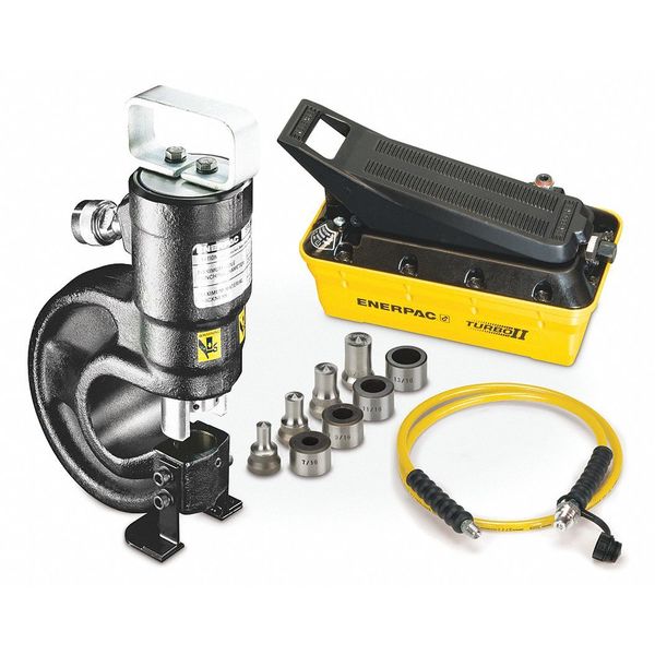 Enerpac STP35A, 35 Ton, Hydraulic Punch and Standard Die Set with Air Pump STP35A