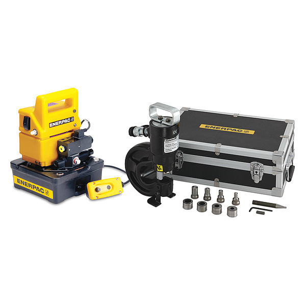 Enerpac SP35SP, 35 Ton, Hydraulic Punch and Standard Die Set with Electric Pump 115 VAC SP35SP