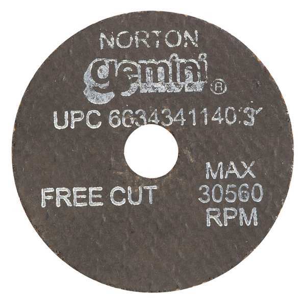 Norton Abrasives CutOff Whl, Gemini, 2"x1/8"x3/8", 30560rpm 66243411403