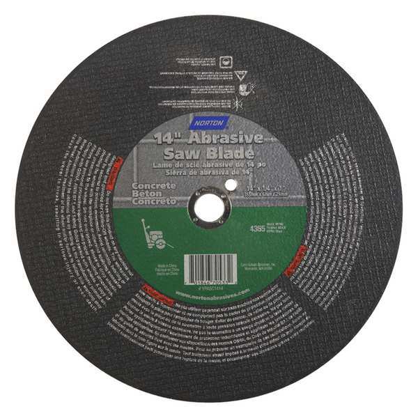 Norton Abrasives CutOff Wheel, Gemini Concrete, 14"x1/4"x1" 70184670533