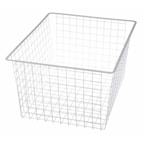 Marlin Steel Wire Products White Wire Tote Basket, 21"x17"x11.25" 00-00363222-02
