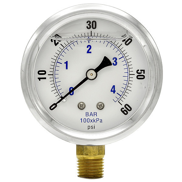 Wgtc Differential Pressure Gauge, 0 to 60 psi 251L4PCW