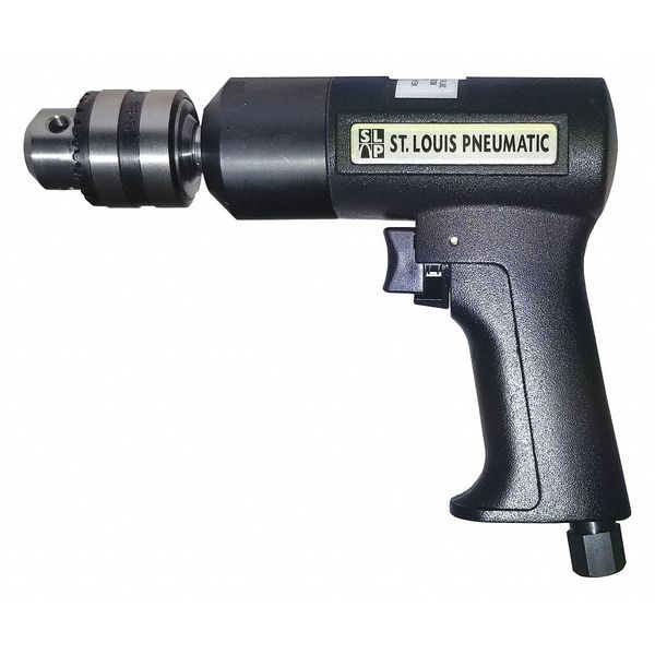 St Louis Pneumatic Low Speed Reversible Drill w/Jacob Chuck SLP-84238