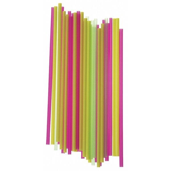 Empress Straw/Stir, Cocktail, 5.25", Neon, PK10000 ECK525NE