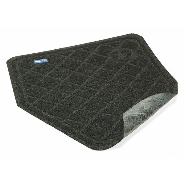 Clean Shield Urinal Mats Urinal Mat, Charcoal, 17-1/4" W x 20-1/2" L, 3/16" Thick 406511900