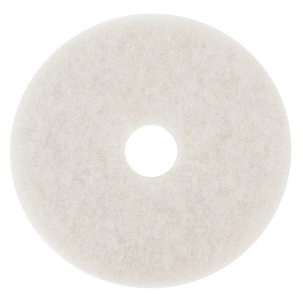 3M Polishing Pad, 24 In, White, PK5 4100