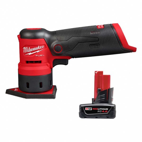 Milwaukee Tool M12 FUEL Orbital Sander, M12 XC4.0 Battery 2531-20, 48-11-2440