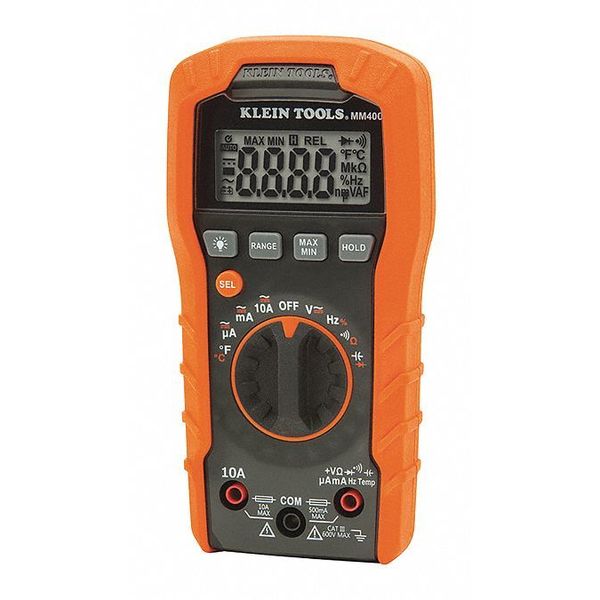 Klein Tools Digital Multimeter, Auto-Ranging, 600V MM400