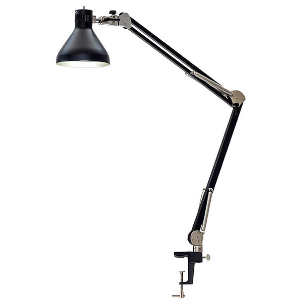 O.C. White Co Task Light, Spring Arm, 8.5 W, Black 25800-B-LED