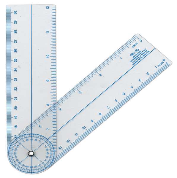 Westcott Protractor, Inch and Metric Scales, PVC GO-180