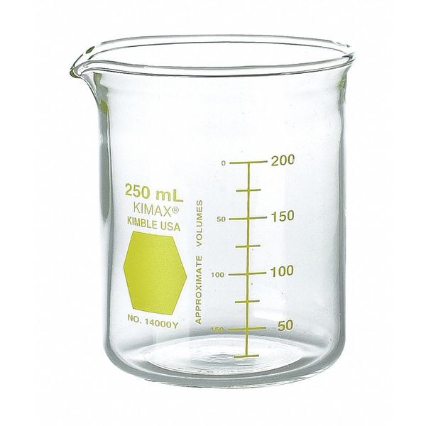 Kimble Chase Griffin Beaker, 400mL, Glass, Clear, PK12 14000Y-400