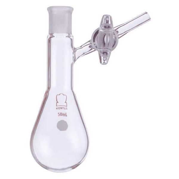 Kimble Chase Schlenk Tube Flask, 200mL, Glass, Clear 213100-2024