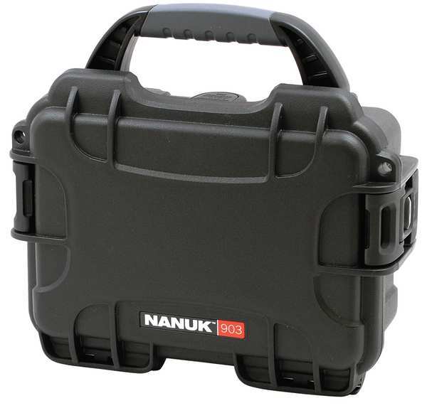 Nanuk Cases Black Protective Case, 9.1"L x 6.8"W x 3.8"D 903S-000BK-0A0