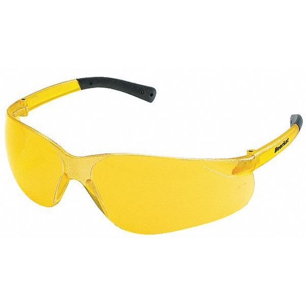 Mcr Safety Safety Glasses, Amber Scratch-Resistant BK114