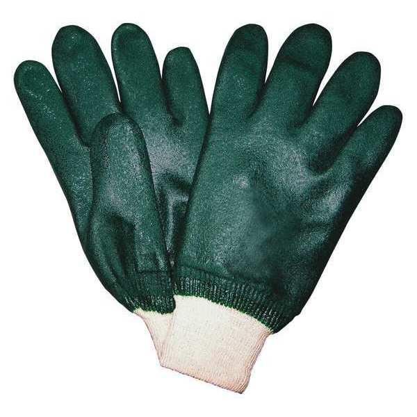 Mcr Safety 10-1/2" Chemical Resistant Gloves, PVC, L, 12PK 6420