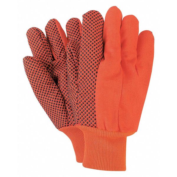Mcr Safety Orange Double Palm Gloves 9018Do, PK12 9018DO