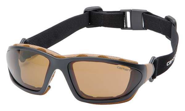 Carhartt Safety Glasses, Brown Anti-Fog, Anti-Static, Scratch-Resistant CHB418DTP