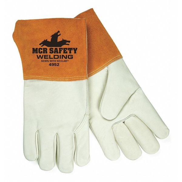 Mcr Safety MIG/TIG Welding Gloves, Cowhide Palm, M, 12PK 4952M