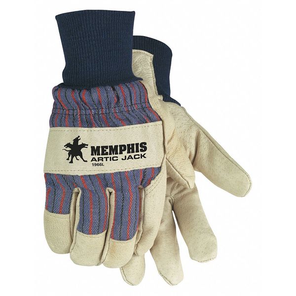 Mcr Safety Artic Jack Cold Protection Gloves, Thermosock Lining, L, 12PK 1966L