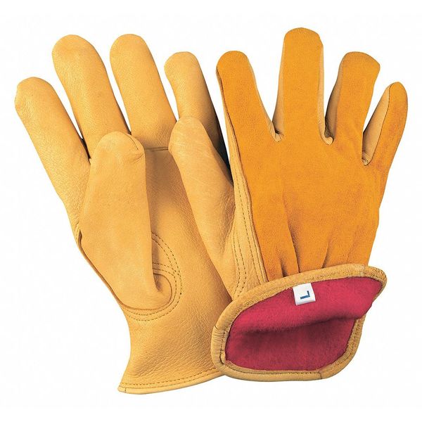 Mcr Safety Deerskin Driver Split Back Keyst, M, PK12 3555M