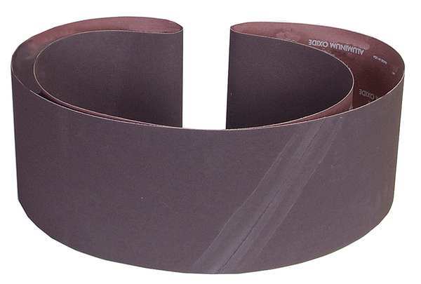 Norton Abrasives Sanding Belt, Coated, 6 in W, 89 in L, 100 Grit, Medium, Aluminum Oxide, R215 Metalite, Brown 07660760063
