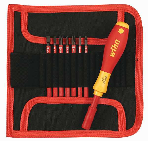 Wiha Phillips, Slotted, Torx(R), Xeno Bit 2 3/4 in, Drive Size: 1/4 in , Num. of pieces:9 28391