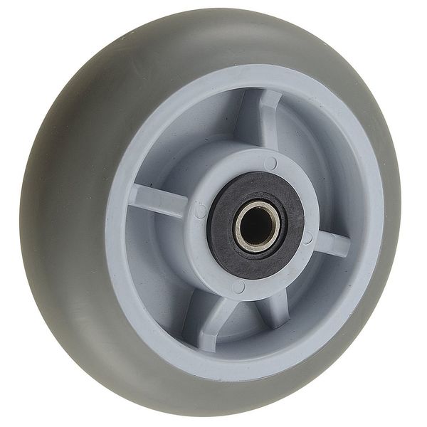 Zoro Select Caster Wheel, TPR, 6 in., 450 lb., Roller 26Y431