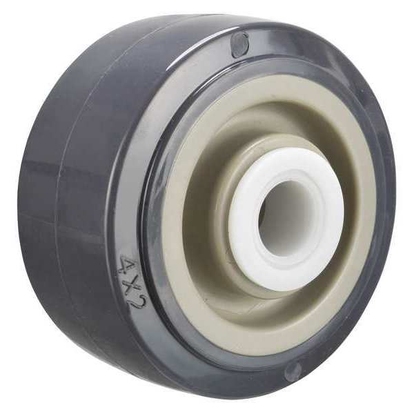 Zoro Select Caster Wheel, 4 in., 600 lb., White Core P-UP-040X020/050D