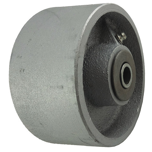 Zoro Select Caster Wheel, Cast Iron, 1000 lb., Gray 26Y438