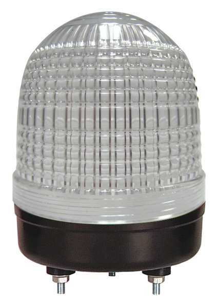 Dayton Warning Light, Clear, LED, Stud 26ZT59