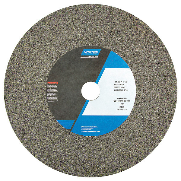 Norton Abrasives Grinding Wheel, 14 in. Dia, SC, 24 G, Black 66253319967