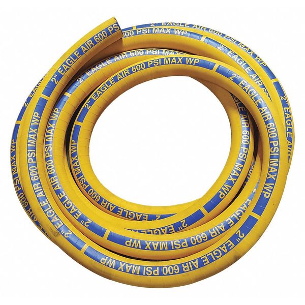 Eagle 2" x 100 ft Pneumatic Bull Hose 600 psi Yellow 003-0323-0600I-100