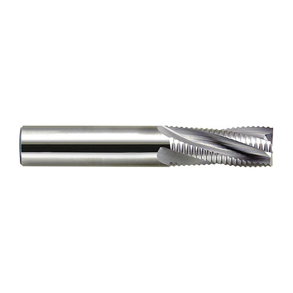 Melin Tool Co Roughing End Mill, Chamfer, 0.01x3/8", Length of Cut: 1" CRMG-1212