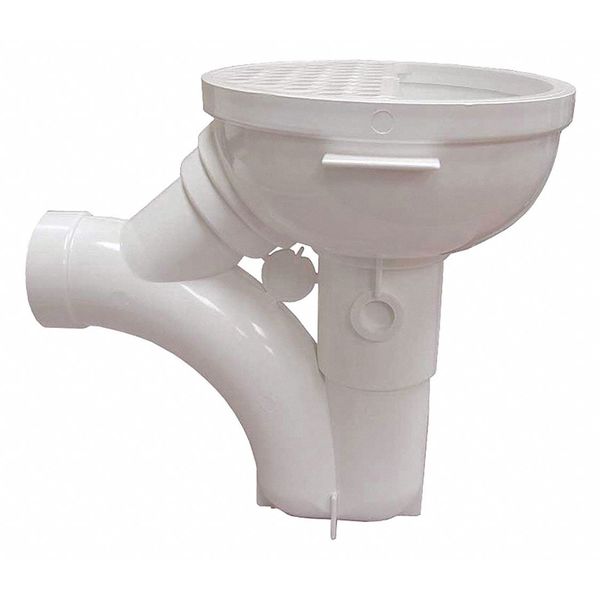 Jones Stephens Floor Drain and Trap, PVC, 2" D50200