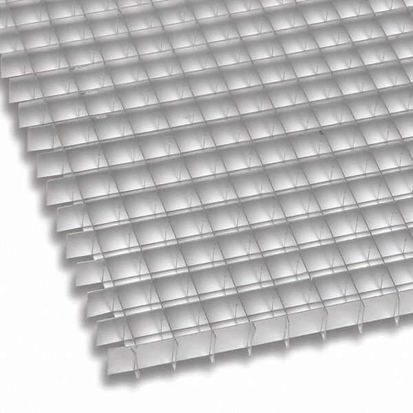 American Louver Eggcrate Grille Panel, Ovrszd, Alum, Mill, 48" x 48", PK10 ALUMMIL4848-10PK