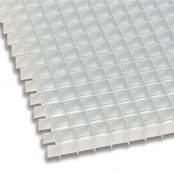 American Louver Eggcrate Panel, Ovrszd, PK10, Aluminum ALUMWHT4848-10PK