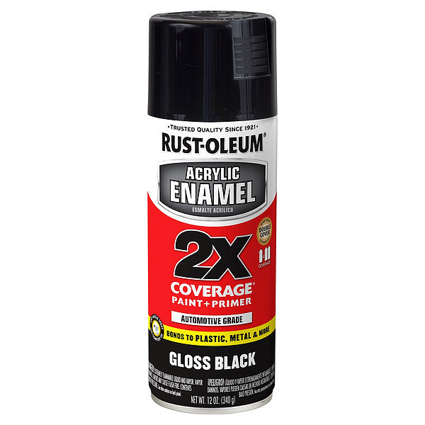 Rust-Oleum Acrylic Enamel Spray Paint, Gloss, Black 271903