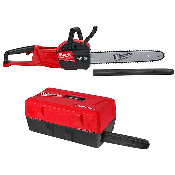 Milwaukee Tool Chainsaw and Case, Cordless, Rear Handle 2727-20, 49-16-2747