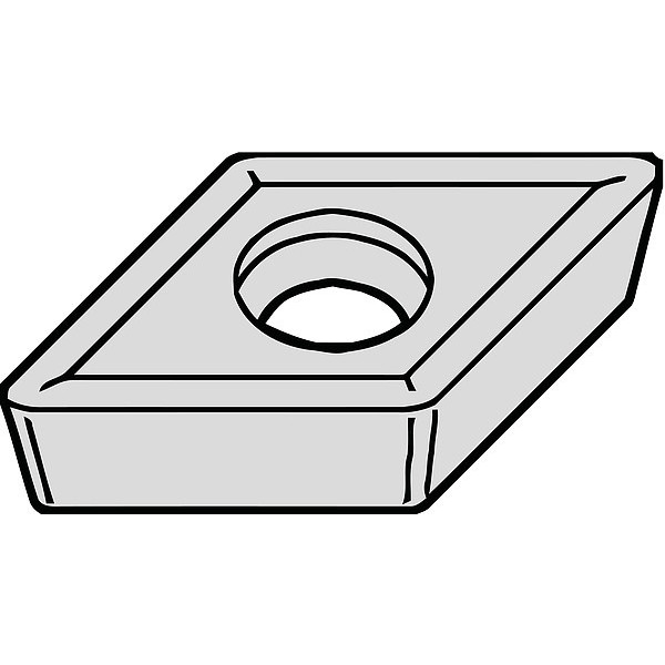 Widia Diamond Turning Insert, Diamond, 3, CCMT, 2, Carbide CCMT09T308