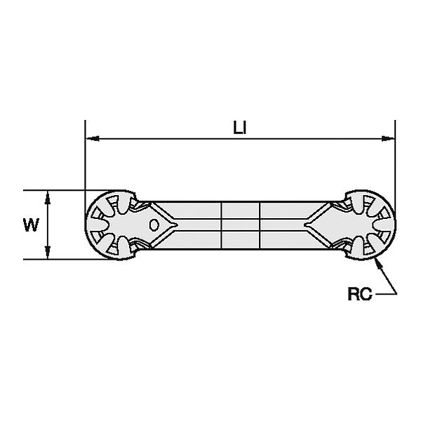 Widia Grooving/Parting Insert, WMT-U-PC, Carbide WMTR505M5UPC