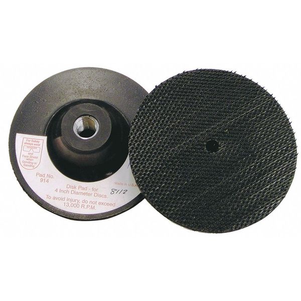 3M Disc Pad Holder 914, 4inx1/8inx3/8 in M1 914