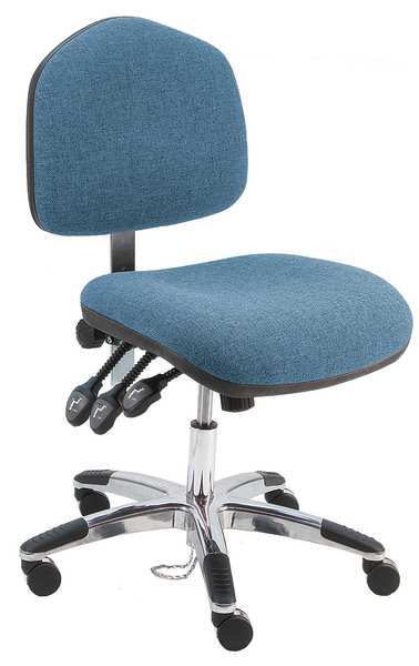 Benchpro Fabric Task Chair, 21" to 31", No Arms, Blue WAS-F-TLC-WW-BLUE
