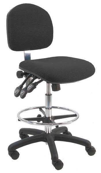 Benchpro Fabric Task Chair, 21" to 31", No Arms, Black LNT-FB-TLC-WW-BLACK
